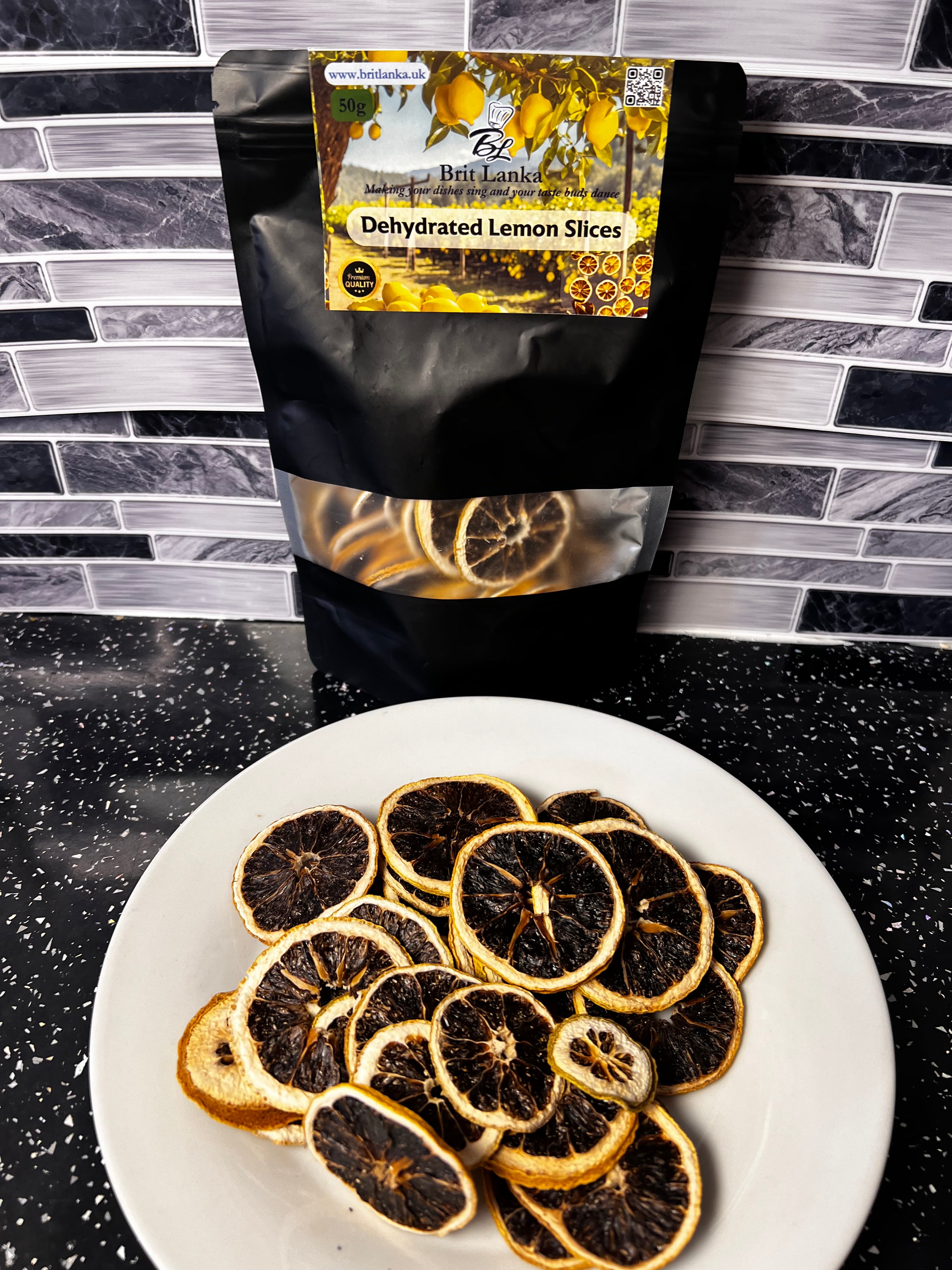 Dehydrated Lemon Slices Bag for Cocktails Drinks Crafting EdibleFruit Ceylon 50g
