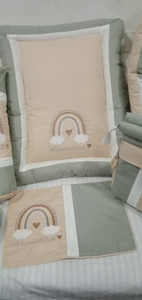Luxury Handmade 25PCS Baby Crib Bedding Set – Soft Cotton Nursery Bedding Collection 80x140 CM