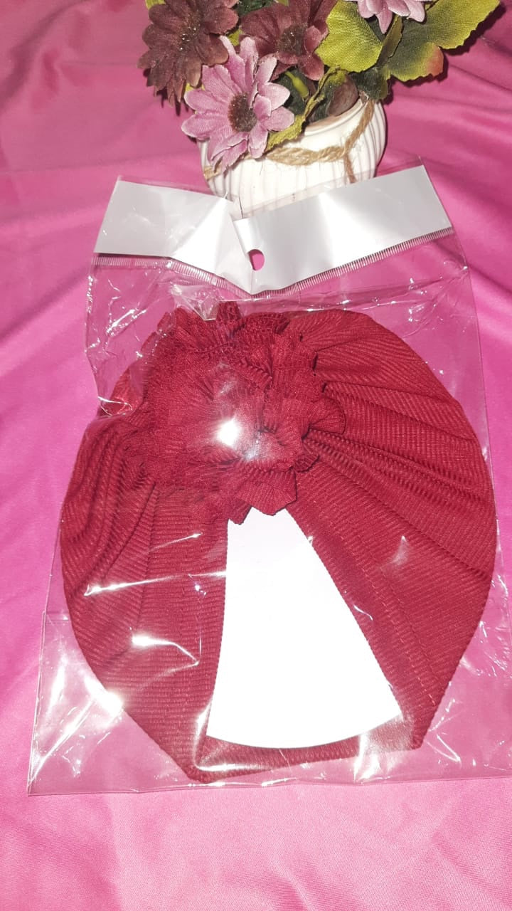 Bowknot Hair Bow Turban Hats Beanie Caps Headwraps for Baby & Toddlers Kids - Tulle