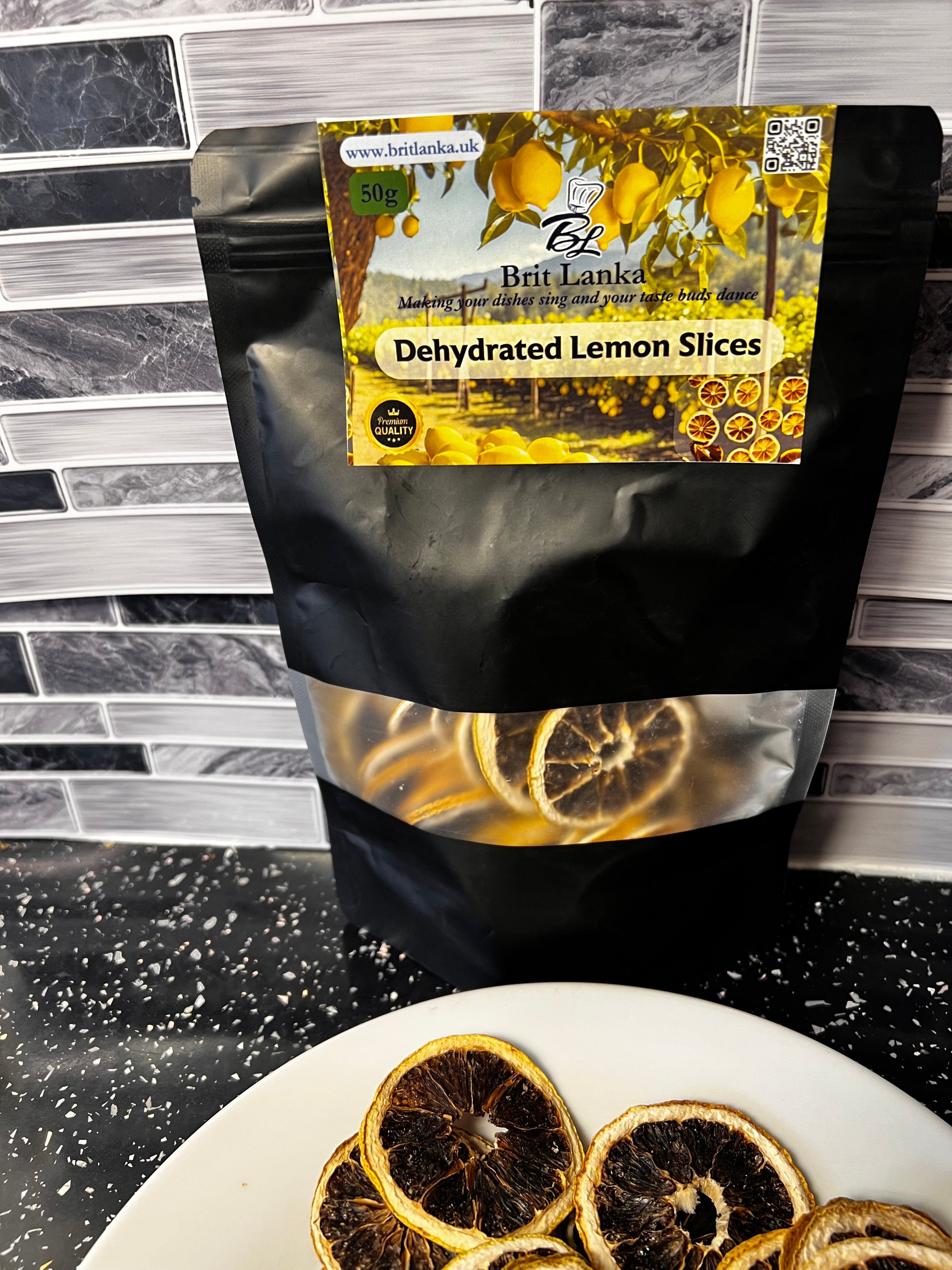 Dehydrated Lemon Slices Bag for Cocktails Drinks Crafting EdibleFruit Ceylon 50g
