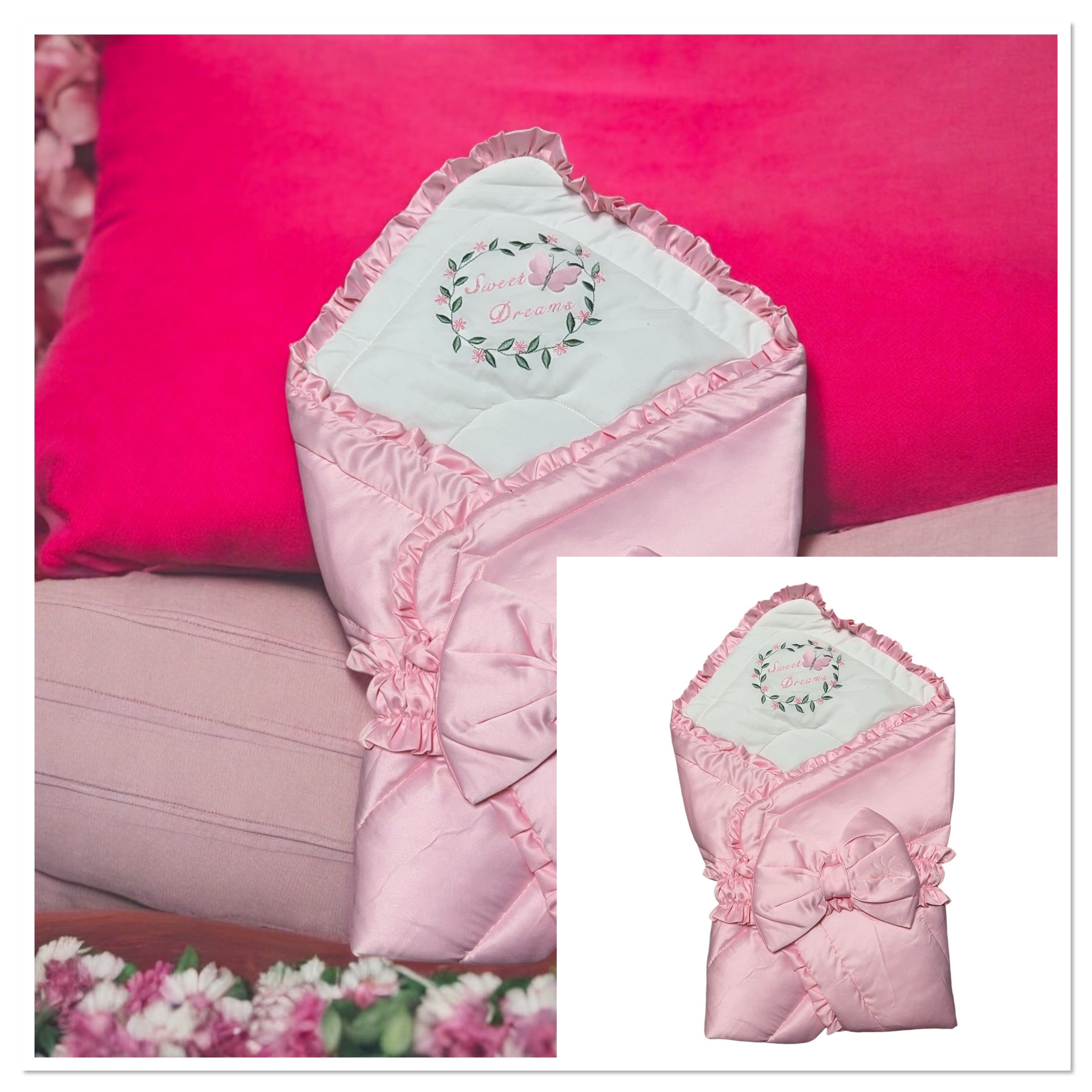 Baby Swaddle Wrap/ Hand Made Luxury Blanket/Sleeping Bags