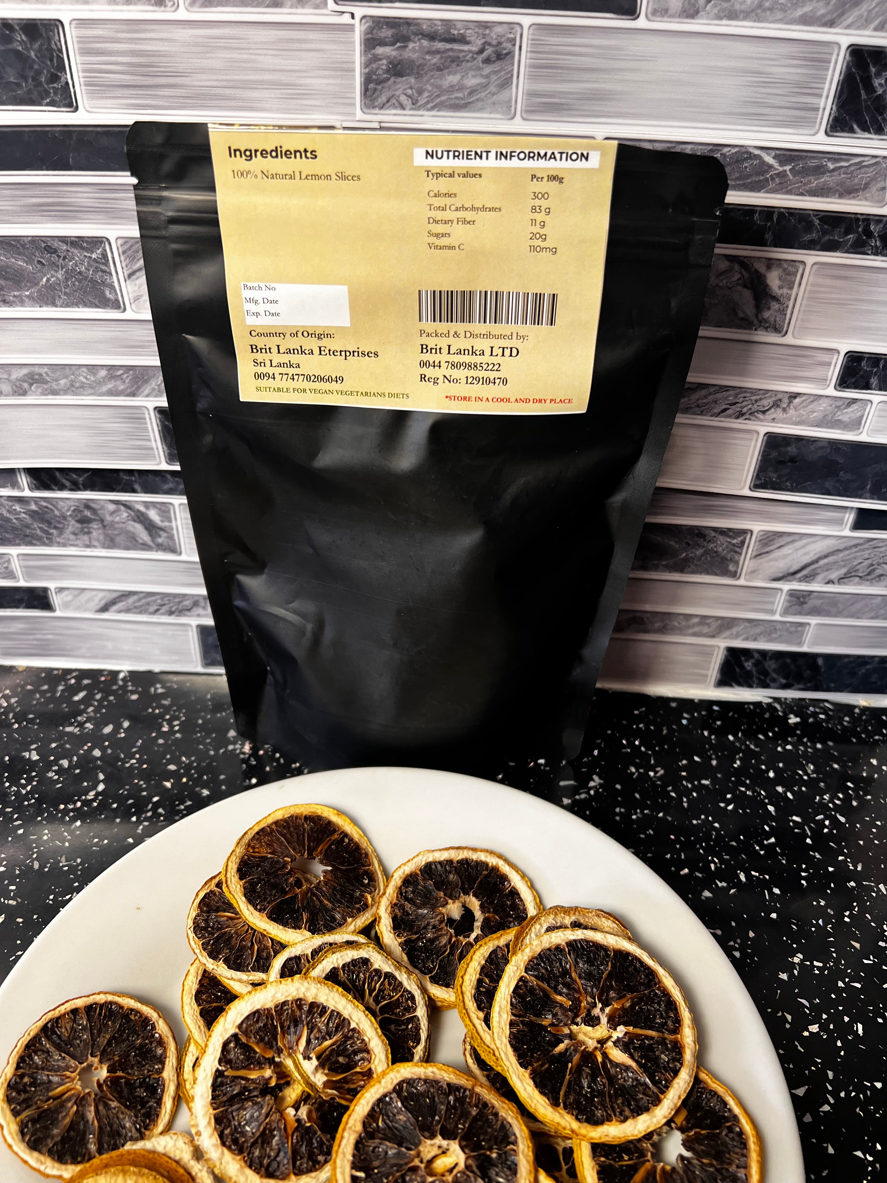 Dehydrated Lemon Slices Bag for Cocktails Drinks Crafting EdibleFruit Ceylon 50g