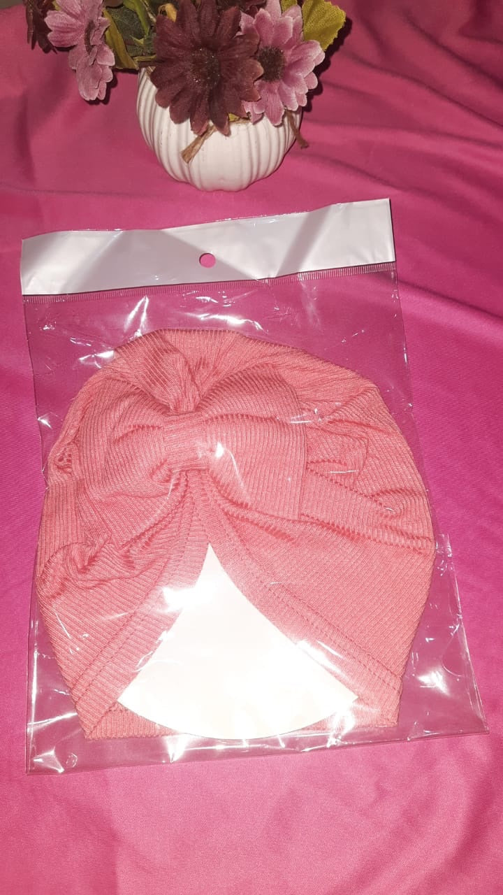 Bowknot Hair Bow Turban Hats Beanie Caps Headwraps for Baby & Toddlers Kids - Mesh