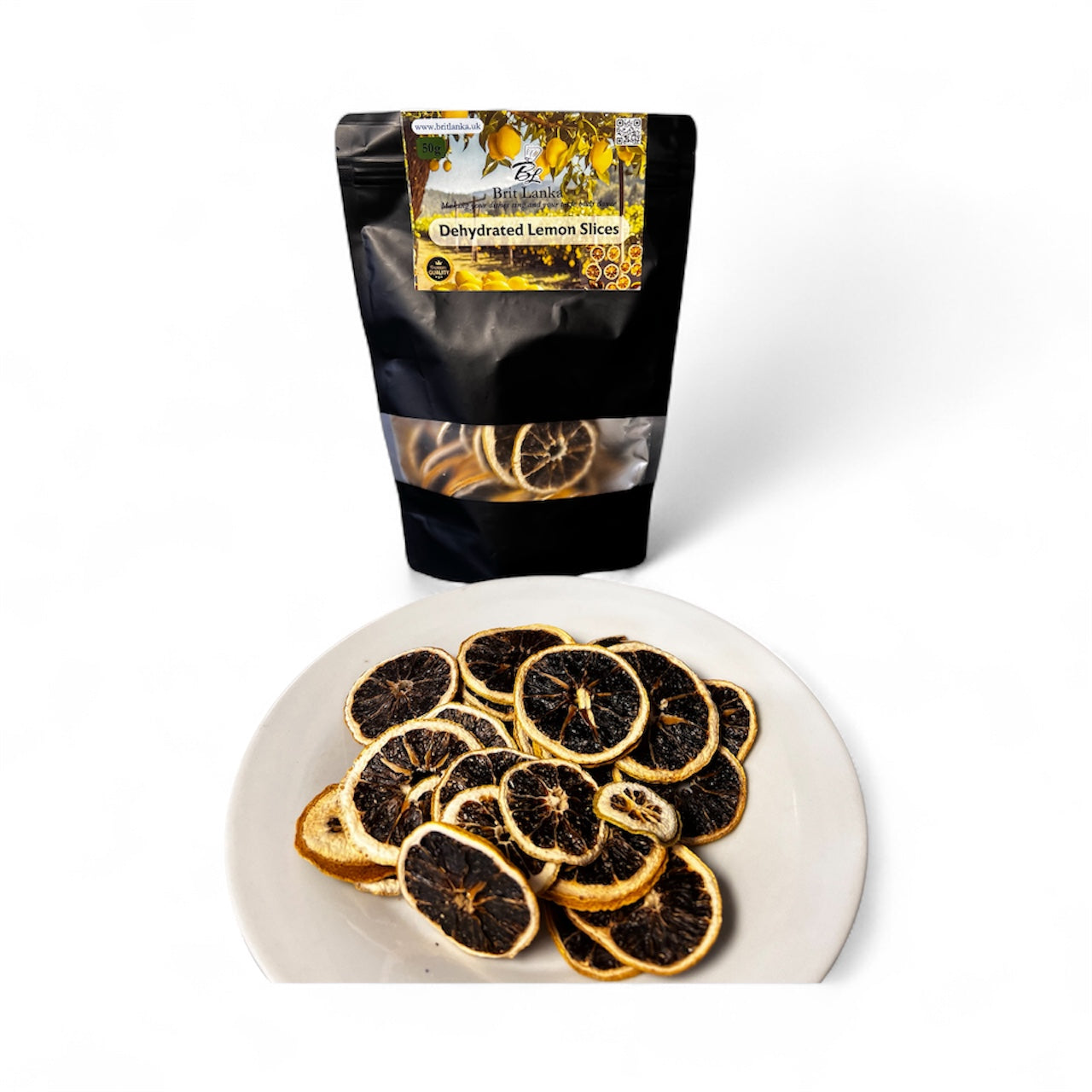 Dehydrated Lemon Slices Bag for Cocktails Drinks Crafting EdibleFruit Ceylon 50g