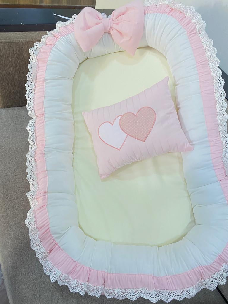 PREMIUM Handmade Cotton Baby Nest Pod Reversible Cocoon Luxury Bed+Sleep Cushion - S3