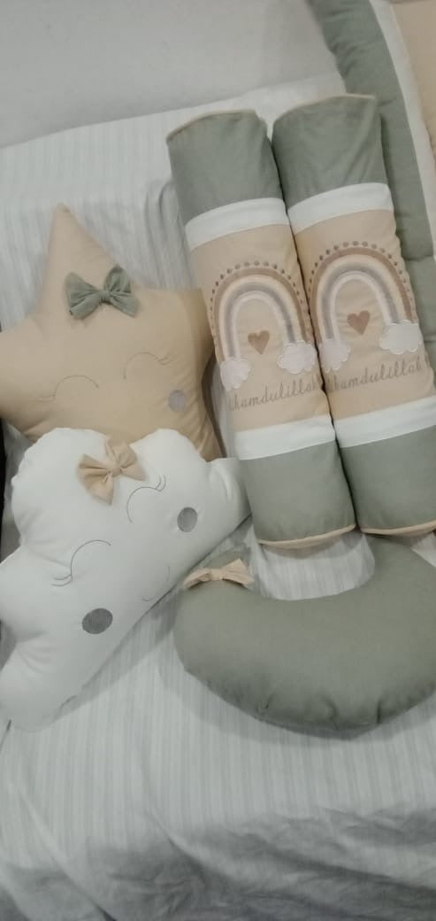 Luxury Handmade 25PCS Baby Crib Bedding Set – Soft Cotton Nursery Bedding Collection 80x140 CM