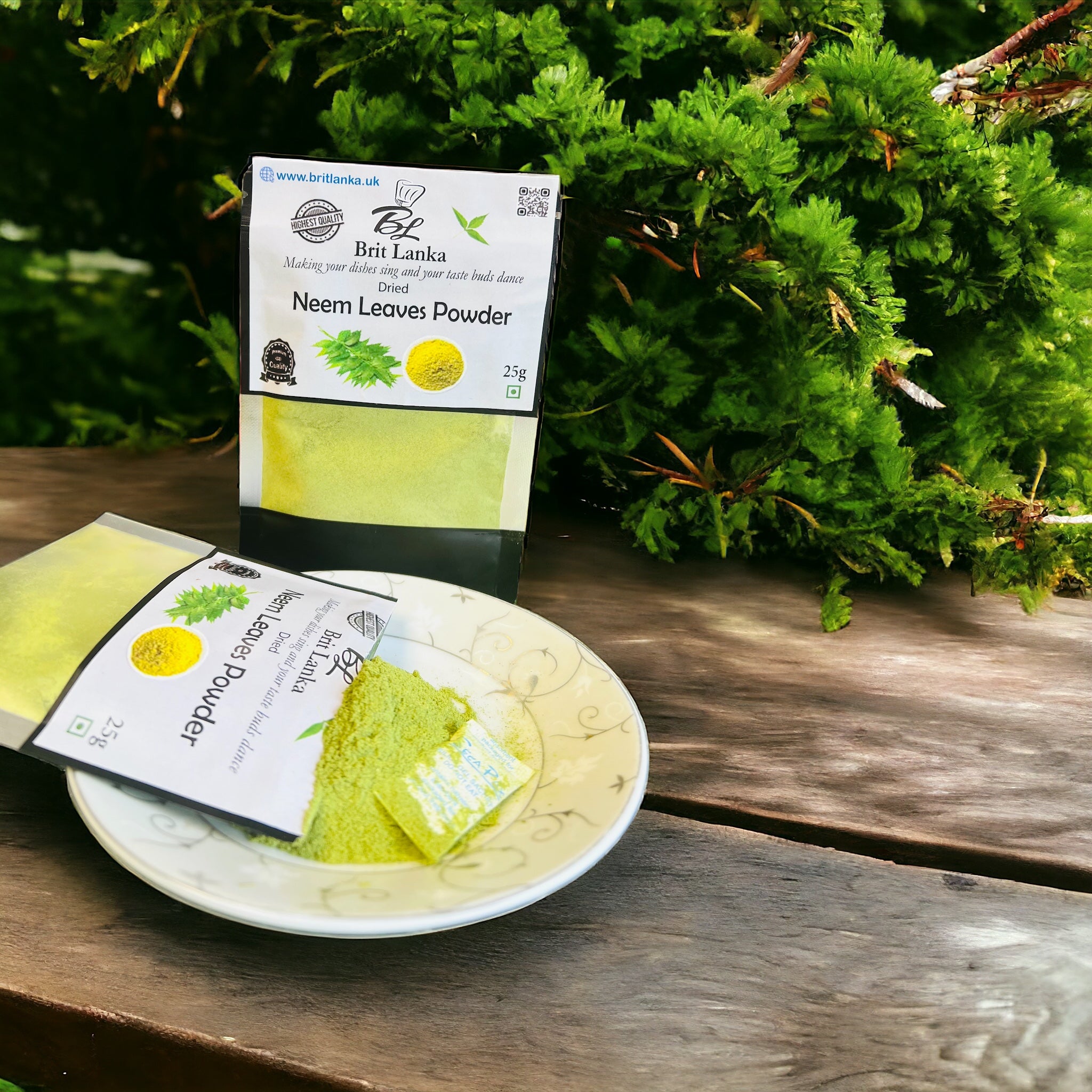 Hand-Grind Neem Leaves Powder 25g | Pure Ceylon Kohomba