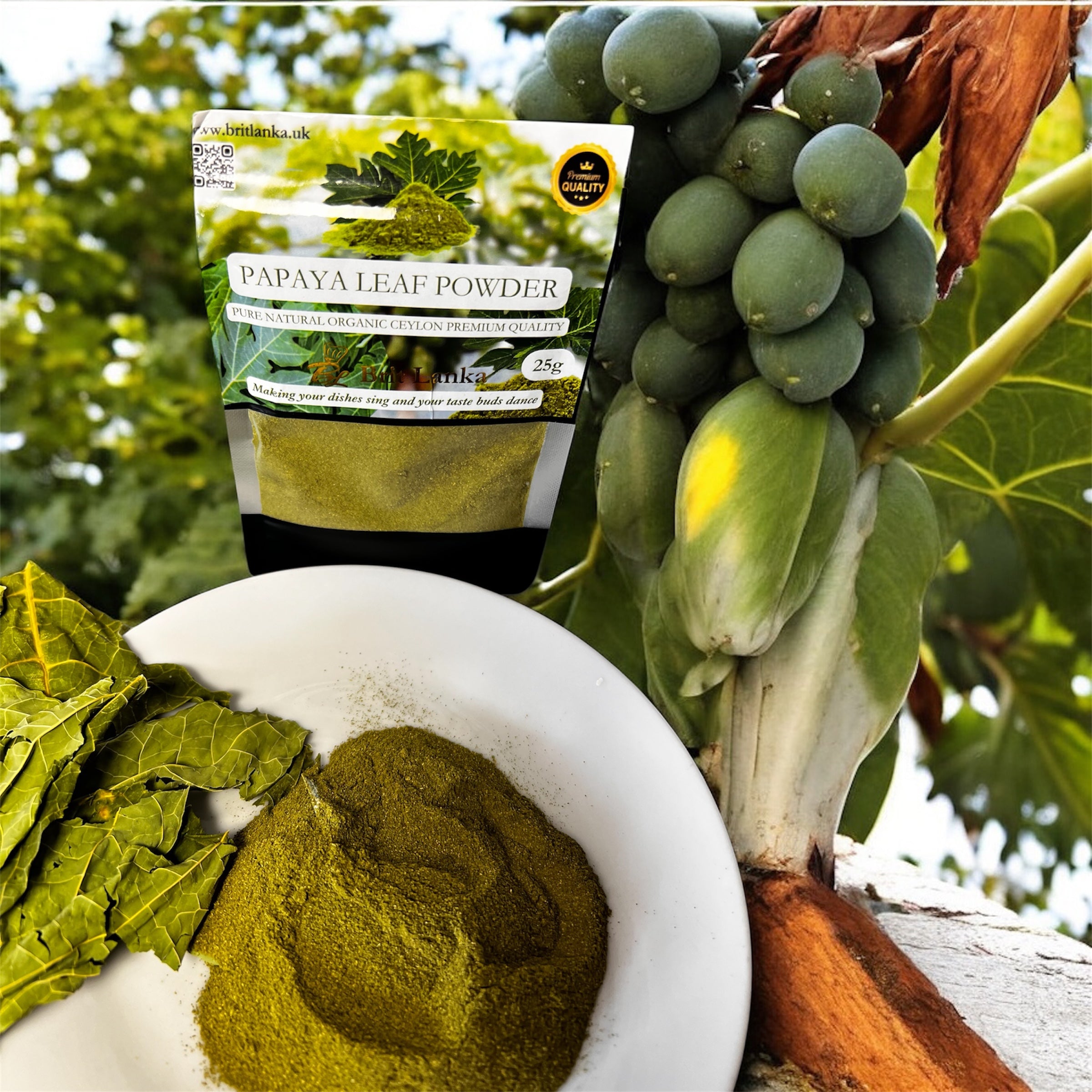 🌿 Organic Papaya Leaf Powder 25g | Detox Naturally | 100% Pure & Natural