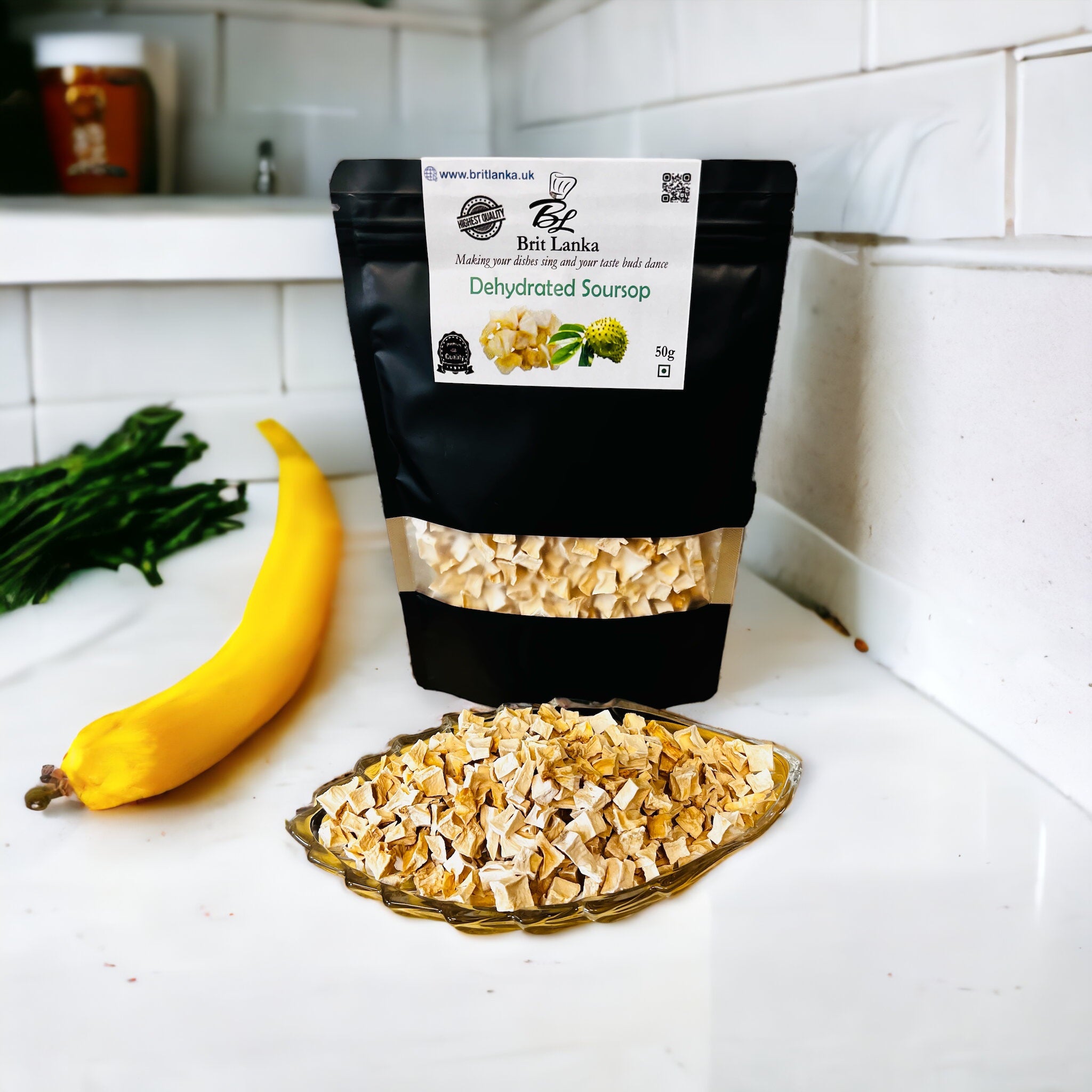 Dried Ceylon Soursop Fruit Pieces pure natura Graviola Annona Muricat 50g