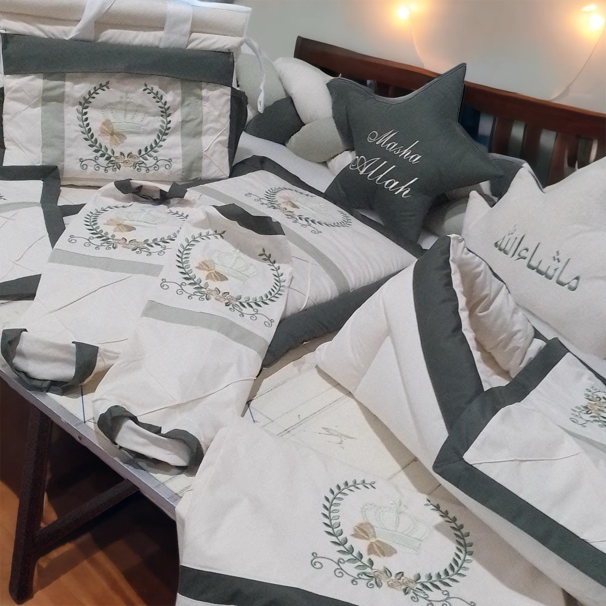 🍼 Ultimate 25-Piece Newborn Baby Bedding Set | 100% Cotton | Personalised Option Available