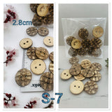 Handmade coconut Shell buttons 12 pcs NaturalScrapbooking Knitting Sewing 2 Hole - S1