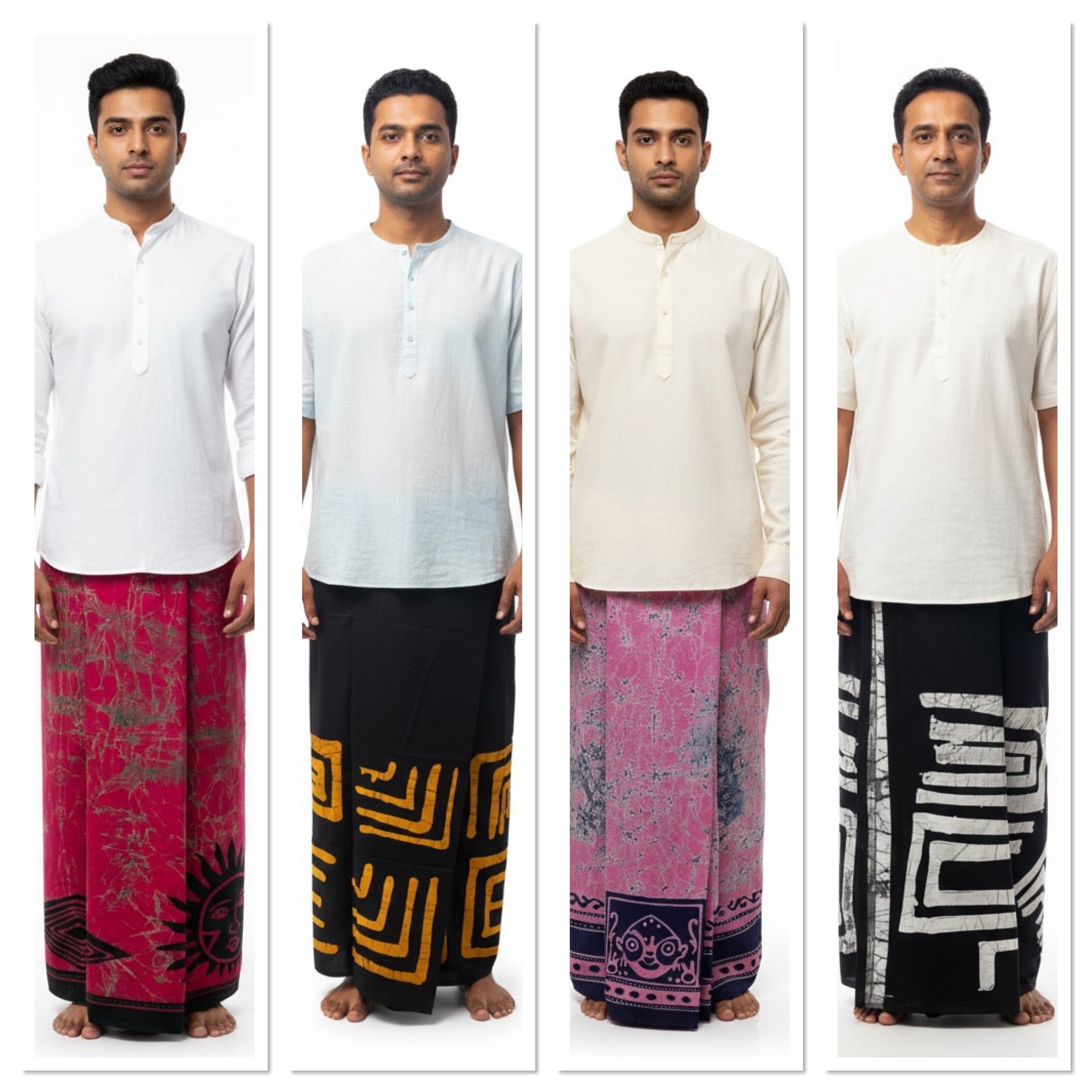 Handmade Men’s Cotton Batik Sarong | Sri Lankan Artisan Beachwear UK