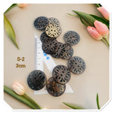 Handmade coconut Shell buttons 12 pcs | Natural Scrapbooking Knitting Sewing 2 Hole - S4