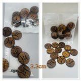 Handmade coconut Shell buttons 12 pcs NaturalScrapbooking Knitting Sewing 2 Hole - S1