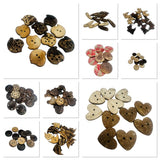 Handmade coconut Shell buttons 12 pcs NaturalScrapbooking Knitting Sewing 2 Hole - S1