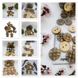 Handmade coconut Shell buttons 12 pcs NaturalScrapbooking Knitting Sewing 2 Hole - S1