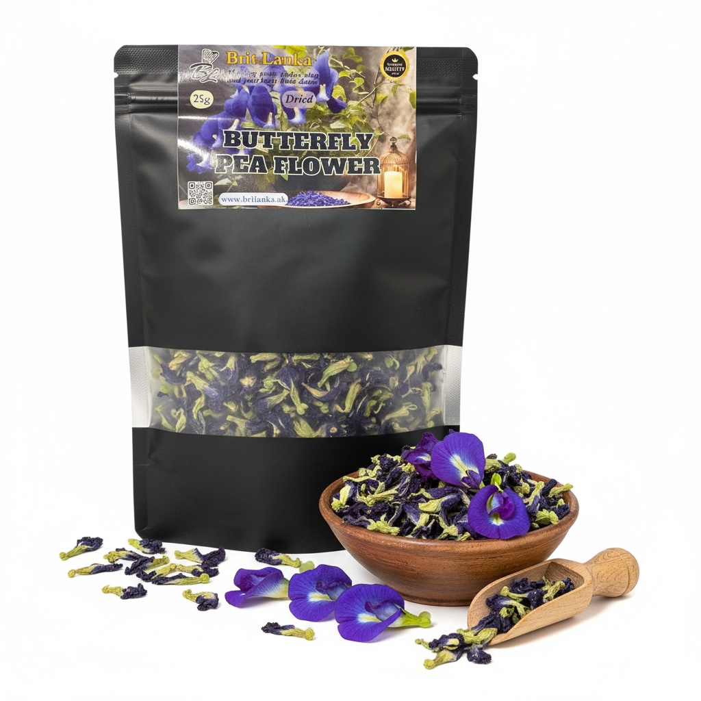 Dried Blue Butterfly Pea Flowers Tea 25g | Natural Ceylon Blue Tea