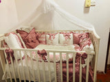 Luxury Handmade 15PCS Nursery Crib Cotton Bedding Sets Collection Size 80×140 CM