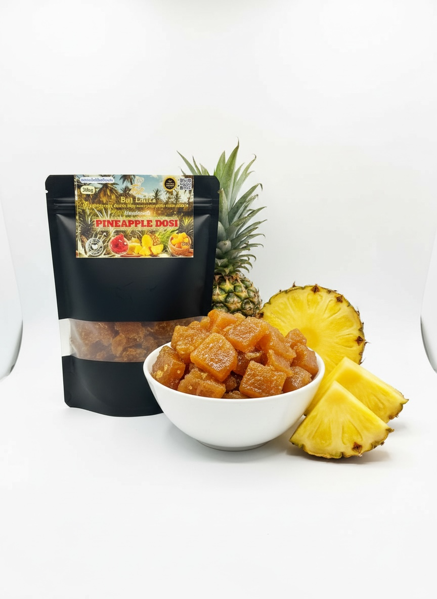 Handmade Pineapple Dosi with large pineapple pieces in syrup – 200g natural sweet pres