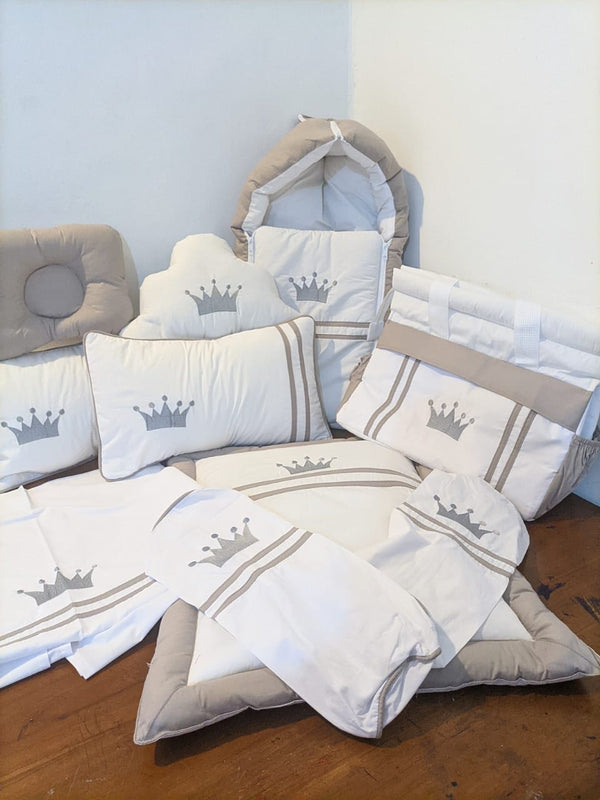 Luxury Handmade Cotton Embroidery 9 Pieces Baby Bedding Collection Free Size - S2