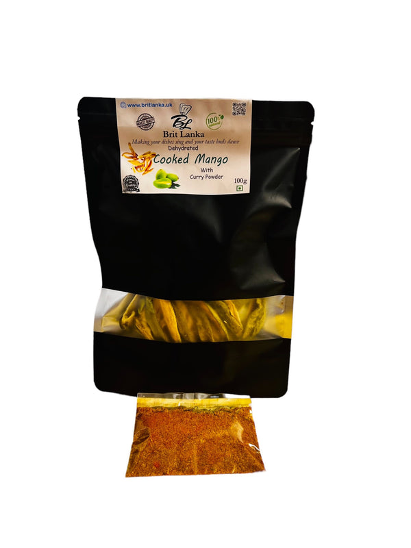 Ceylon Dehydrated Natural Green Mango Slices With Homemade Curry Mixer 100g